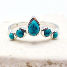  Turquoise Tiara Silver Ring