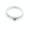 Hammered Opal Silver Ring- Silver Band - 925 Silver - Birthstone Rings