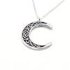 Celtic Crescent Moon Necklace – Mystical Silver Charm for Stargazers - 925 Silver apaendant and Chain🌙⚡