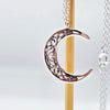 Celtic Crescent Moon Necklace – Mystical Silver Charm for Stargazers - 925 Silver apaendant and Chain🌙⚡