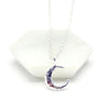 Lunar Whisper 925 Silver Crescent Necklace – Hammered Finish, Hypoallergenic 20-Inch Chain