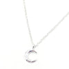 Lunar Whisper 925 Silver Crescent Necklace – Hammered Finish, Hypoallergenic 20-Inch Chain