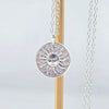 Solar Radiance Aztec Sun 925 Silver Pendant + Chain – Celestial Power in Sterling Silver