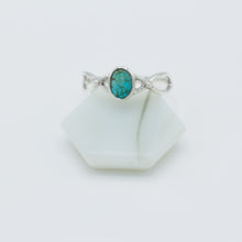  Turquoise Twisted Silver Ring