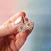 Blossom Burst: Peridot Sterling Silver Flower Drop Earrings