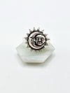 925 Sterling Silver Chunky Sun and Moon Ring