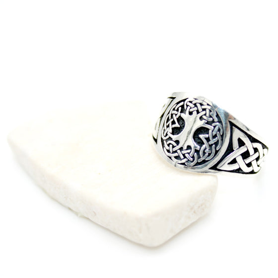 Celtic tree of Life Ring - 925 Silver - Celtic inspired - Tree of Life Logo
