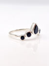 Black Onxy Tiara sterling silver ring