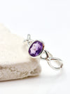 Amethyst Twist Silver Ring