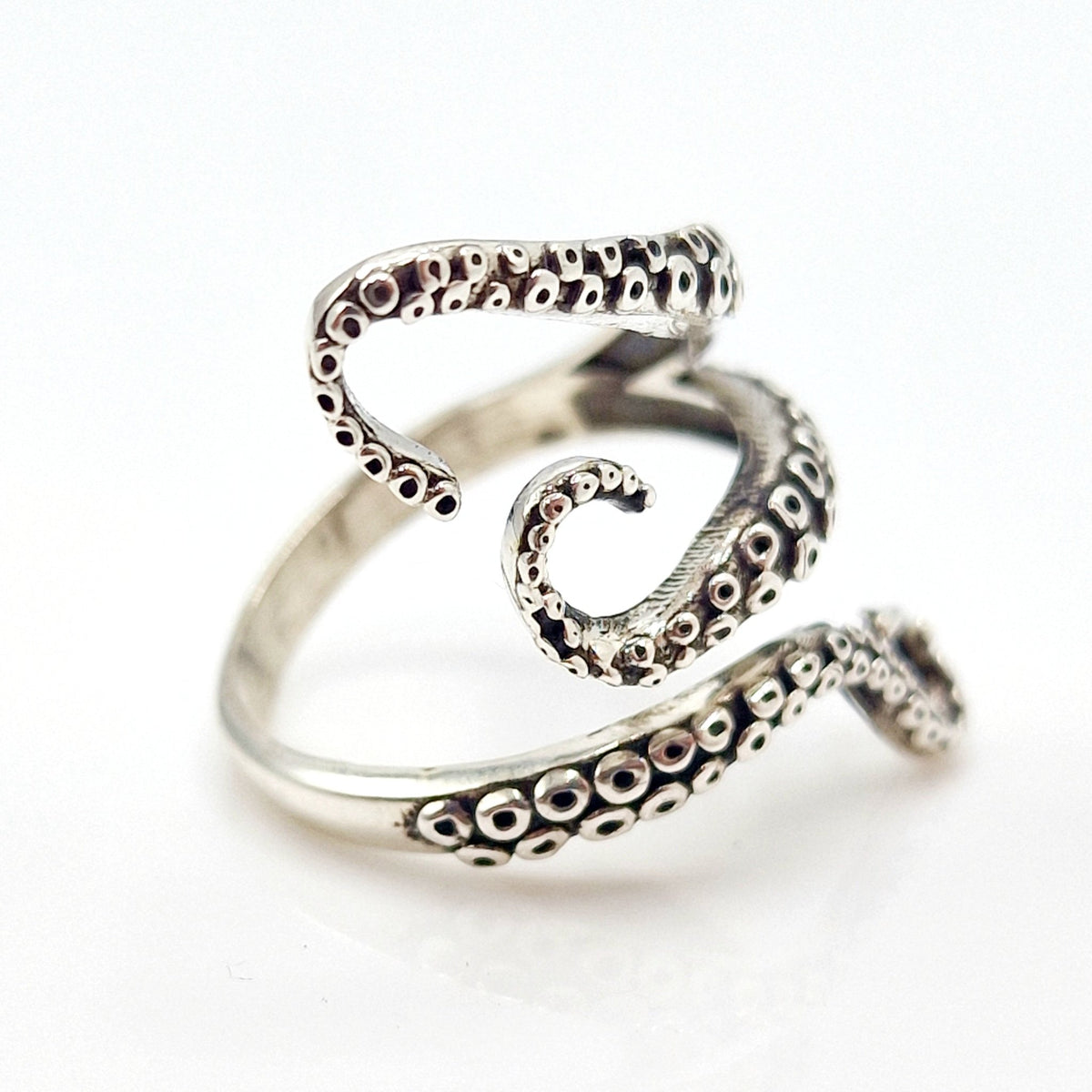 Octopus Silver Adjustable Ring - Octopus theme - 925 Silver – Luna Mars ...