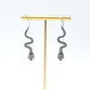 Hanging Snake Silver Earrings