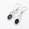 Silver earrings with black onyx stones 