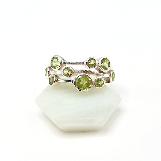 Peridot Circles Ring