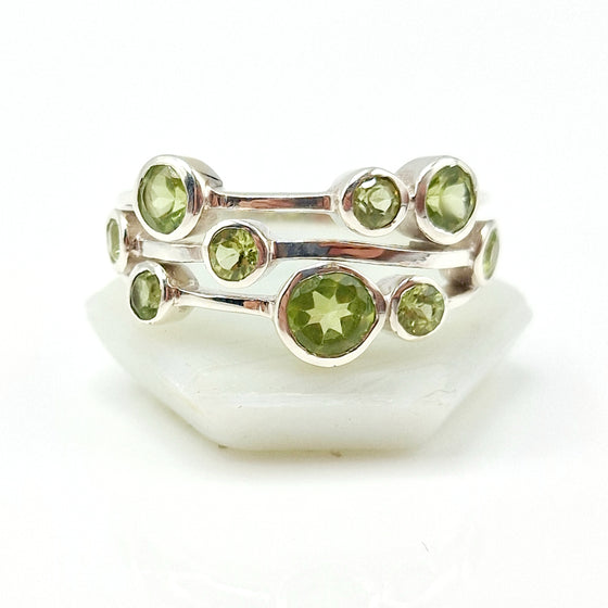 Peridot Circles Ring