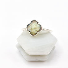  Labradorite Clover Ring