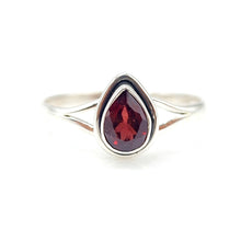  Garnet Classic Pear Ring