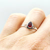 Garnet Classic Pear Ring