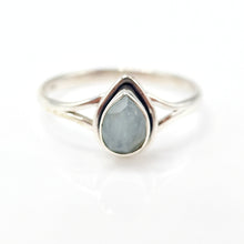  Aquamarine Classic Pear Ring