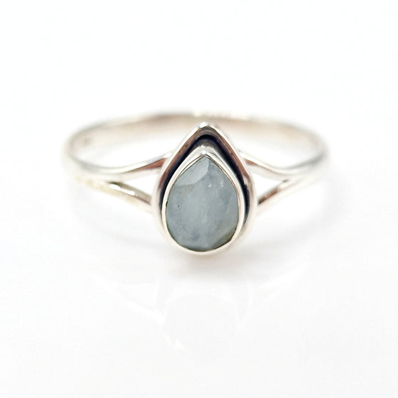 Aquamarine Classic Pear Ring