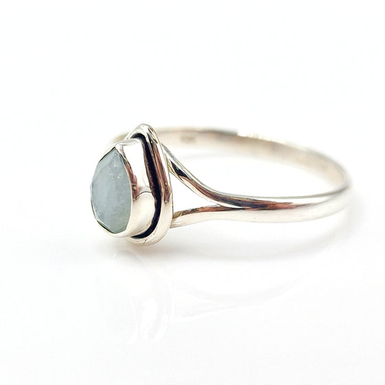 Aquamarine Classic Pear Ring