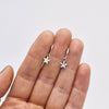 Silver Huggies with Crystal Star Charm