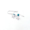 Seaside Serenity 925 Silver Starfish Drop Earrings – Ocean-Inspired Turquoise Charm