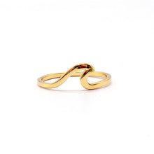  🌊 Coastal Current: 18kt Gold Plated Wave Ring – Boho Beach Jewelry, 925 Silver & Tarnish-Free 🌊
