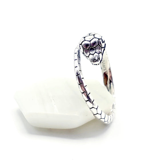 Ouroboros Adjustable Snake Ring – 925 Sterling Silver Zodiac Power