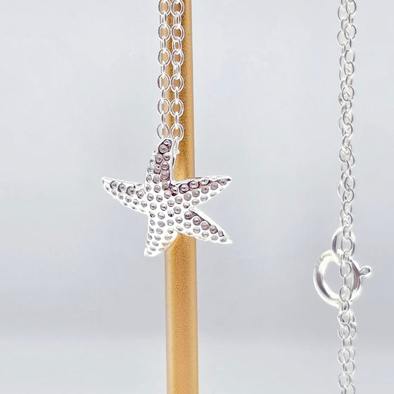 Mystic Starfish Necklace – Dark & Dreamy 925 Silver Treasure! - 9925e  Silver Necklace🌊✨