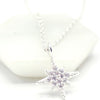 Star-shaped necklace with clear stones made with 925 silver