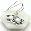 Celestial Geometry: Lab Opal (Fire or Snow) Rhombus Drop Earrings in Sterling Silver