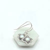 Celestial Geometry: Lab Opal (Fire or Snow) Rhombus Drop Earrings in Sterling Silver