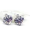 Blooming Hearts: 3D Floral Open Heart Drop Earrings in 925 Sterling Silver
