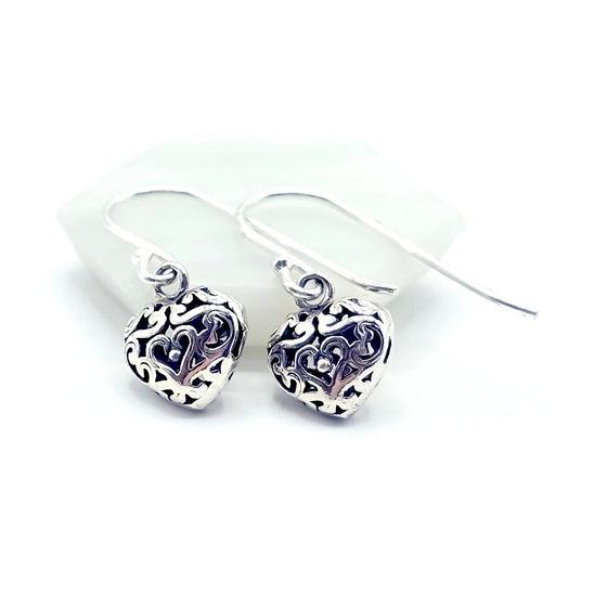 925 silver heart shape earrings