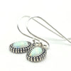 Oval Lab Opal Drop Earrings | Vintage-Frame Sterling Silver Jewellery