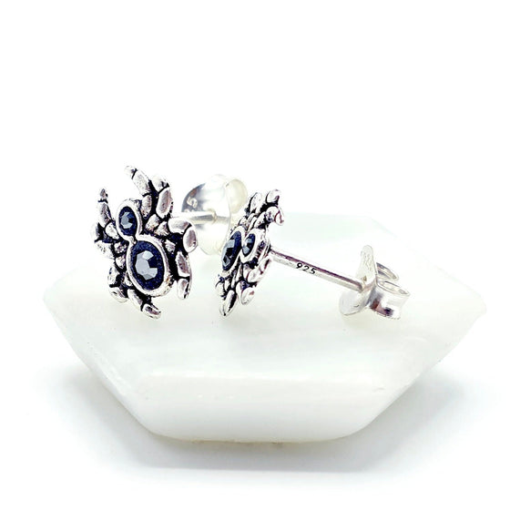 Gothic Spider Stud Earrings | Hypoallergenic 925 Sterling Silver