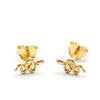 gold stud snake earrings