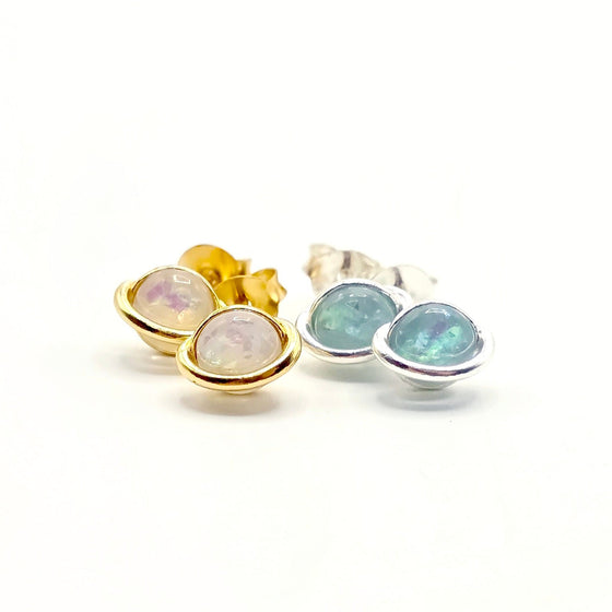 gold plate and silver earring studs