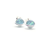Celestial Saturn Studs: Opal & 18k Gold Plated or Sterling Silver