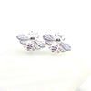 Buzzy & Beautiful: Hypoallergenic Queen Bee Silver Stud Earrings