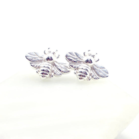 Buzzy & Beautiful: Hypoallergenic Queen Bee Silver Stud Earrings