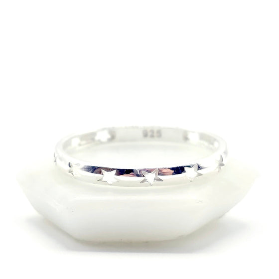 Celestial Starry night  Stacking Ring | 925 Silver Band