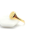 Wild Flower Etched Signet Ring | 18k Gold Plated 925 Silver