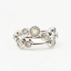 rainbow moonstone silver ring