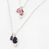Double Pear Gemstone Necklace