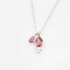 pink tourmaline pendant and sterling silver chain
