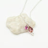 pink tourmaline pendant and sterling silver chain