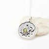 Sun and Moon Peridot  Pendant made with 925 sterling silver