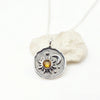 Silver pendant with a Citrine gemstone