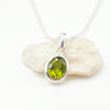 Peridot birthstone necklace sterling silver